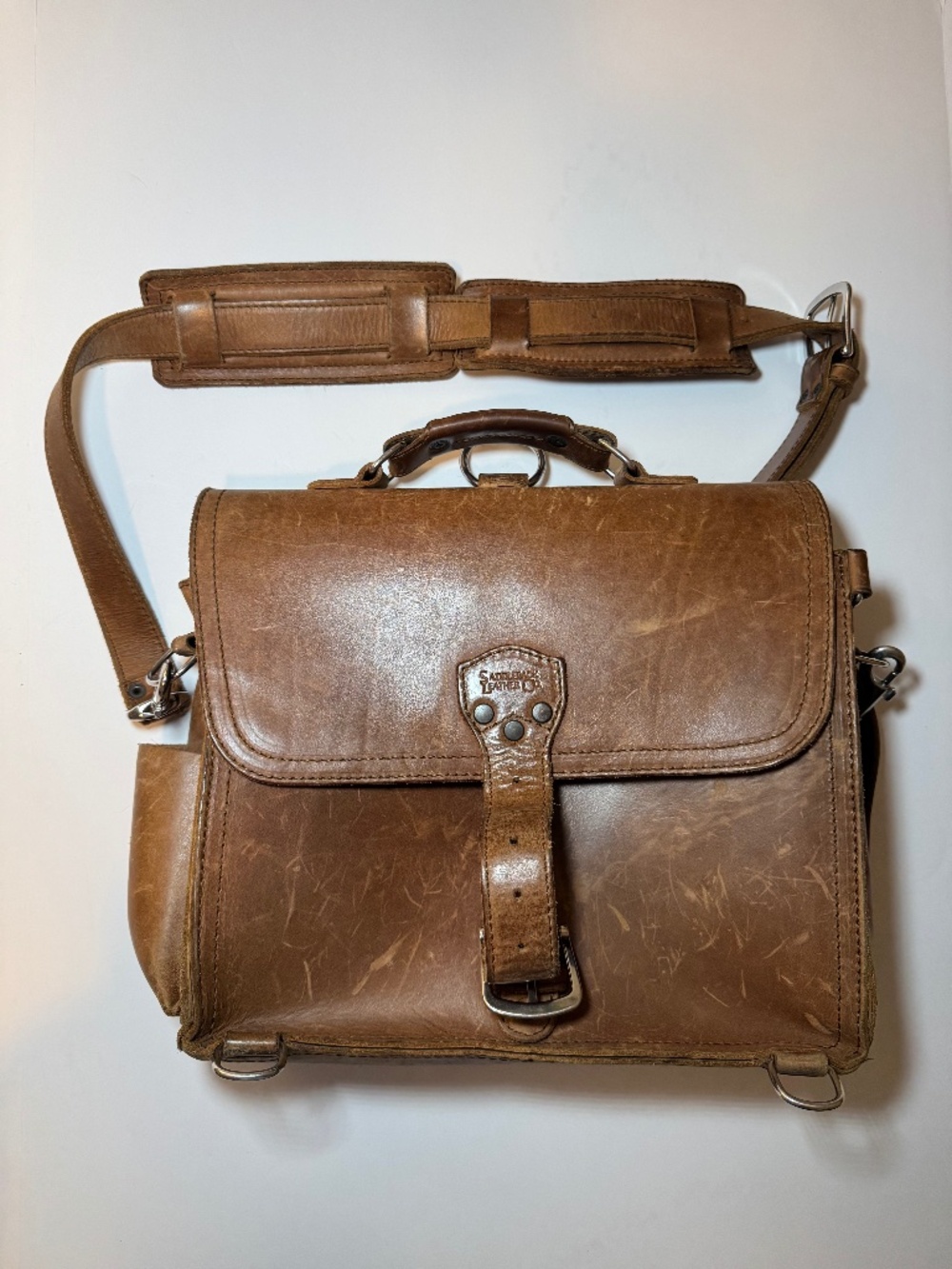Saddleback Leather Co Briefcase Messenger Bag Brown Full Grain 14"x12"